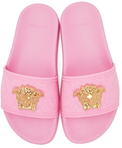 limited edition pink versace slides|pink Versace slides women's.